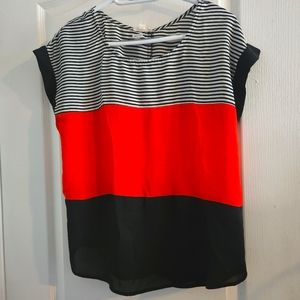 Short Sleeve Colourblock blouse